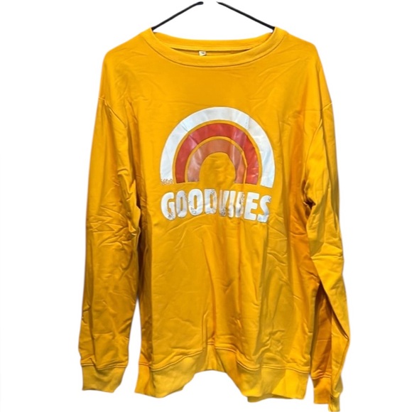 Yellow Good Vibes Sweatshirt - Picture 2 of 4